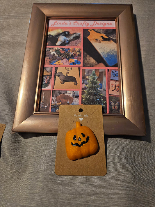 Resin Pin - Halloween Orange Jack-O-Lantern #82. 83. 84
