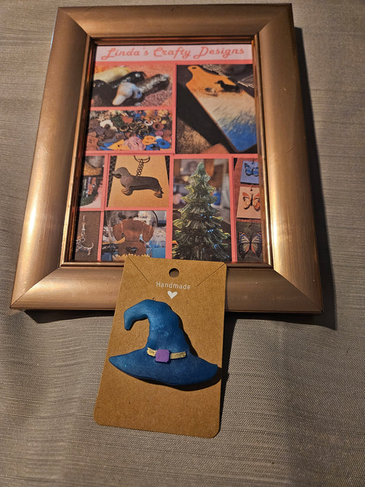 Resin Pin - Halloween Blue Witch Hat #80