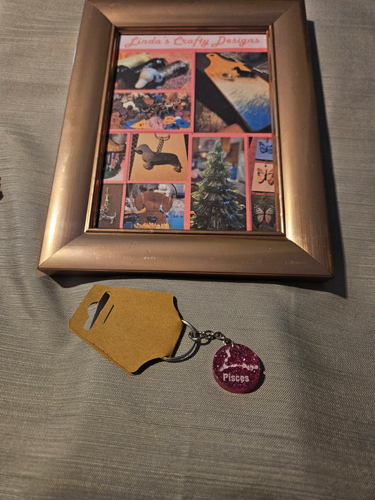 Resin Keychain - Astrological Sign - Pices #149
