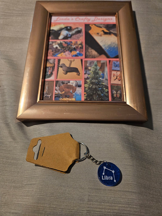 Resin Keychain - Astrological Sign - Libra #148