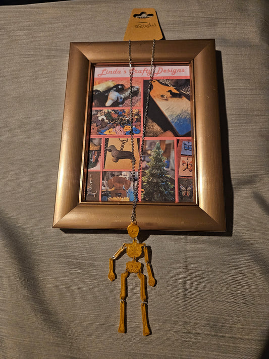 Resin/Metal Necklace - Halloween Skeleton #212