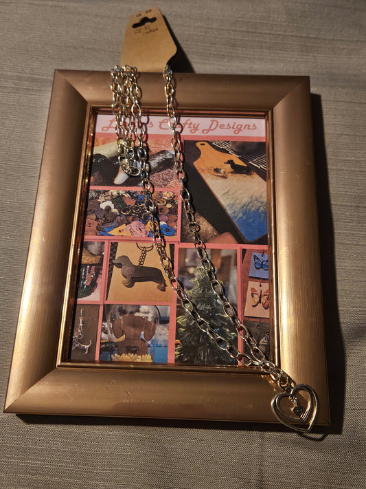 Metal Necklace - Heart in Heart 18-20 inch #232