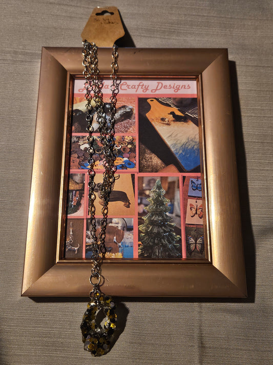 Resin/Metal Necklace - Rocky Road 30-34 inches #218