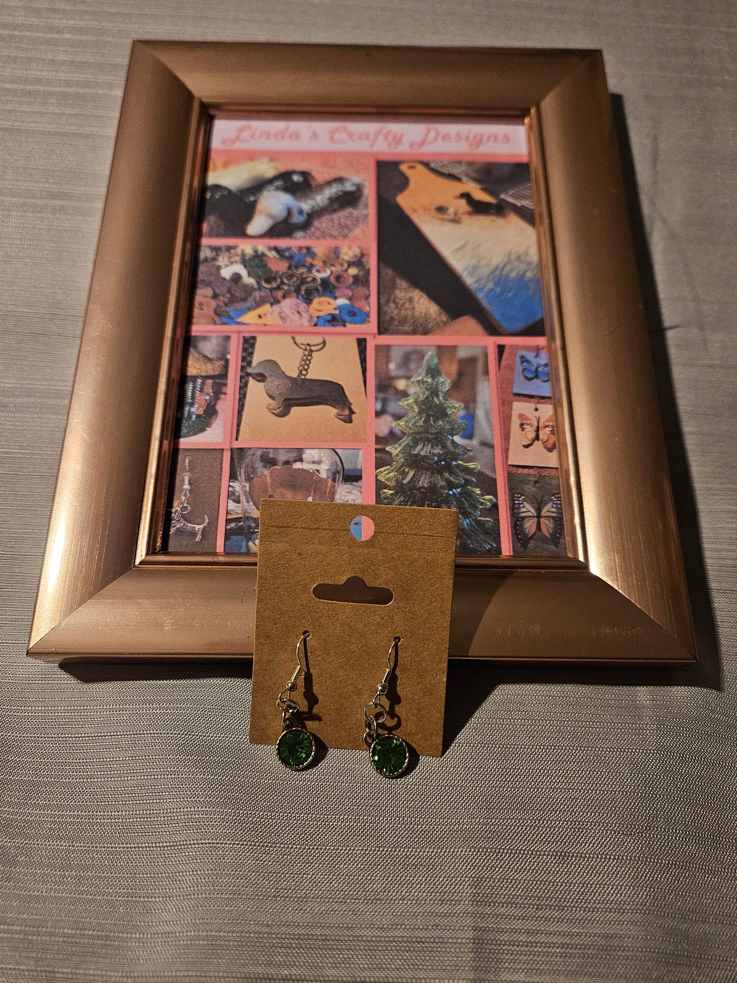 Metal Earrings (Hook) - Green #344