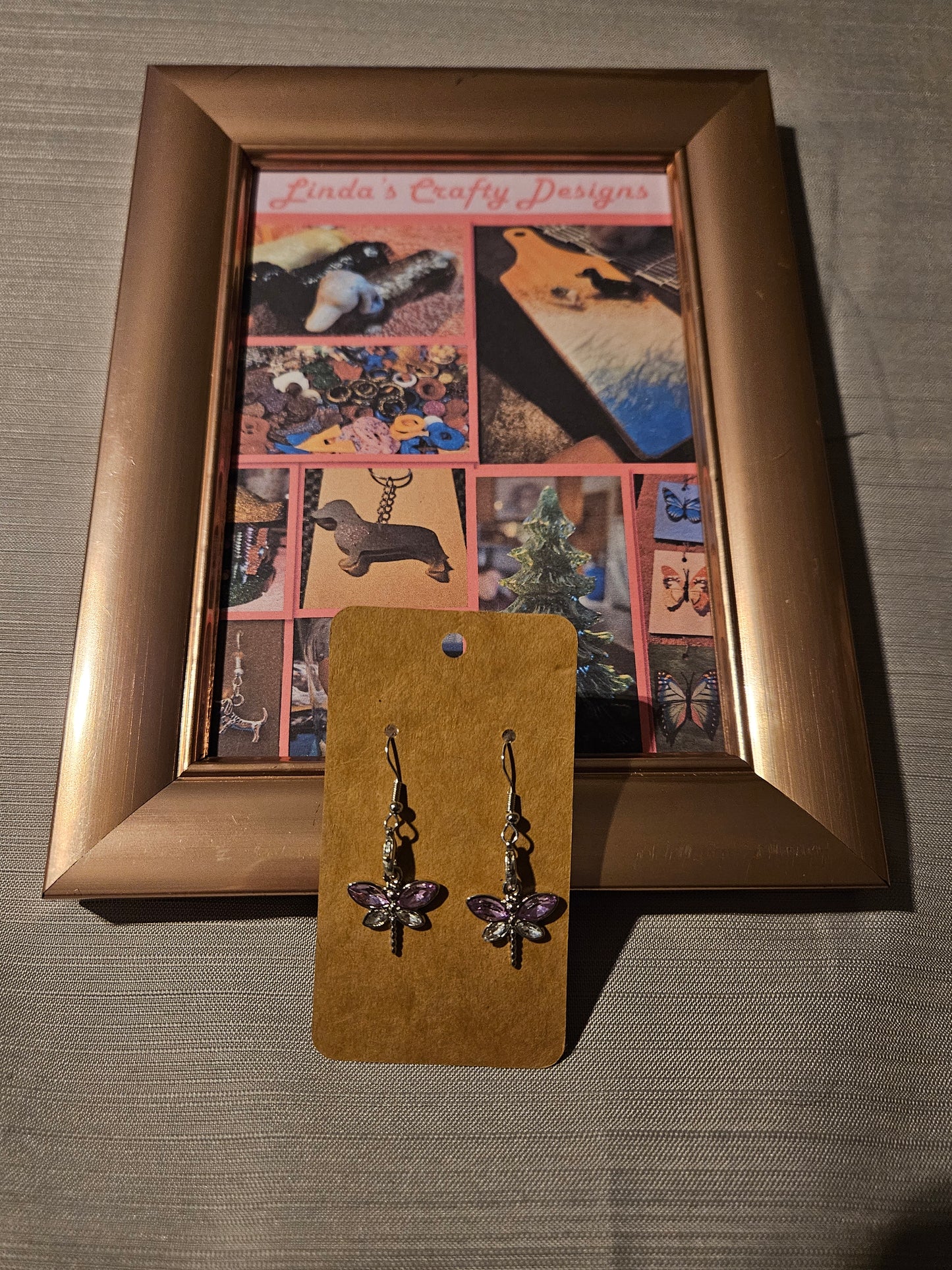 Metal Earrings (Hook) - Dragonflies #303