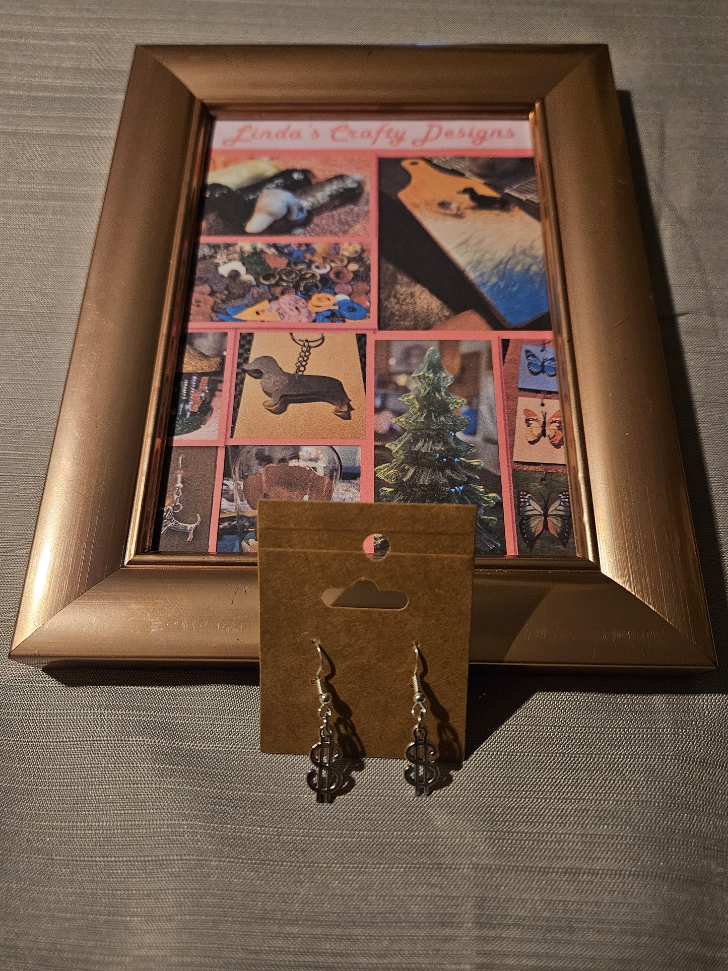 Metal Earrings (Hook) - Money Signs #357