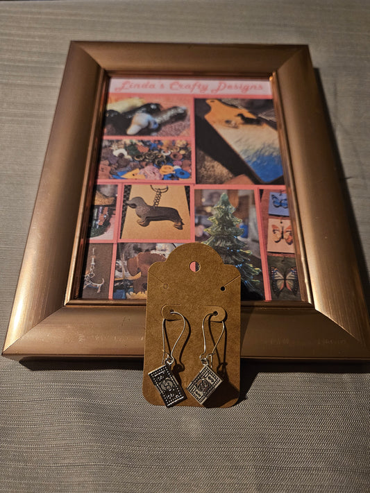 Metal Earrings (Hook) - $100 Bills #323