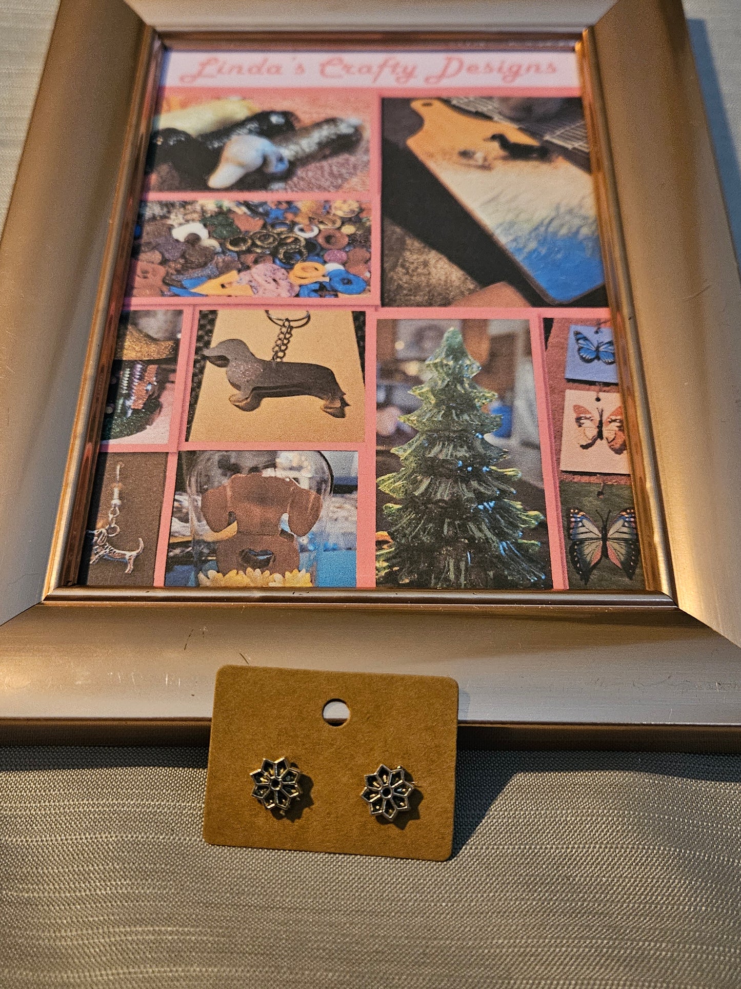 Metal Earrings (Posts) - Flowers #431