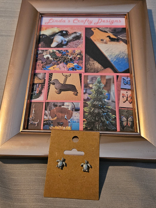 Metal Earrings (Posts) - Turtles #435