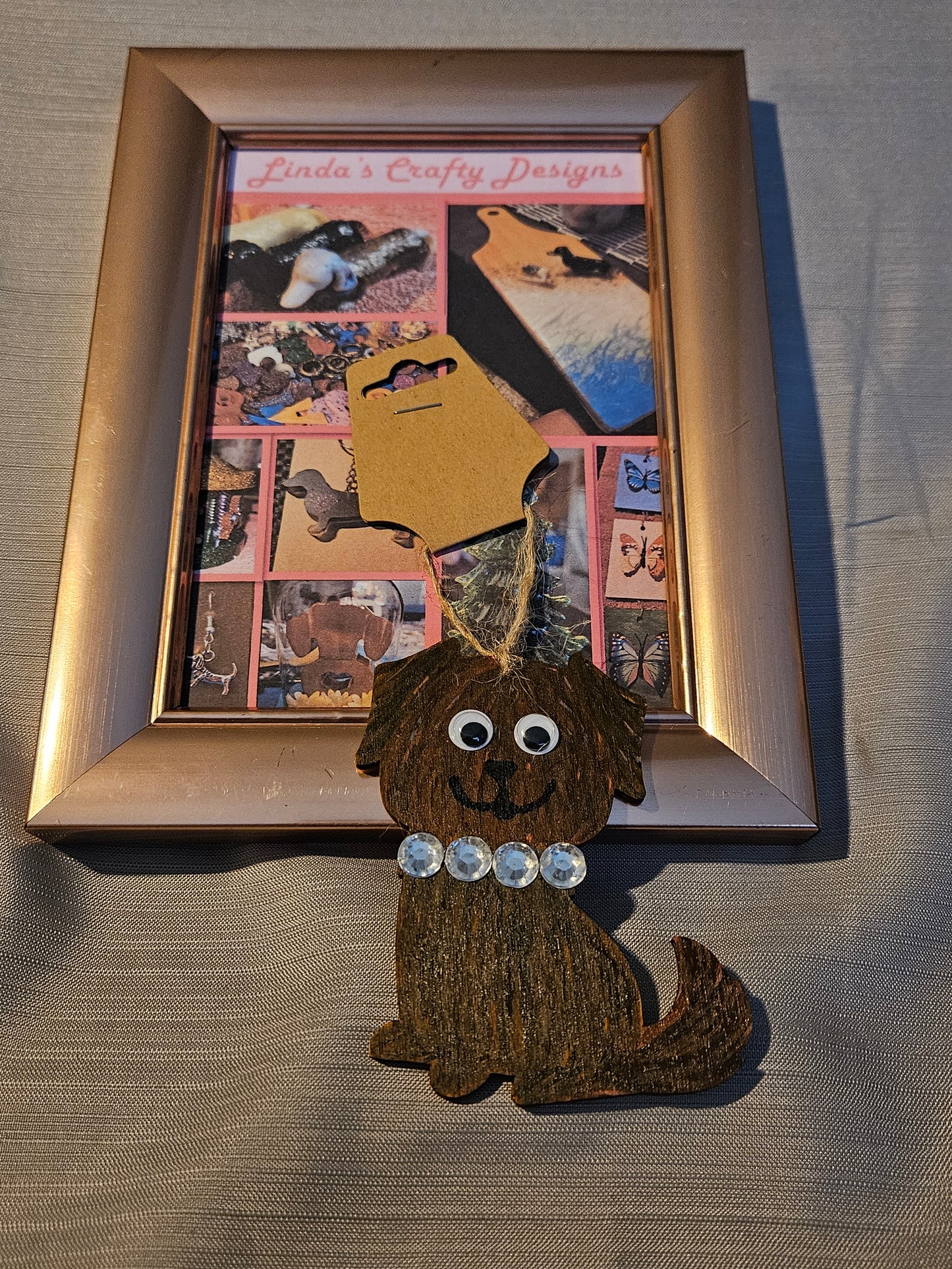 Wood Ornament - Puppy - Brown #782. 783