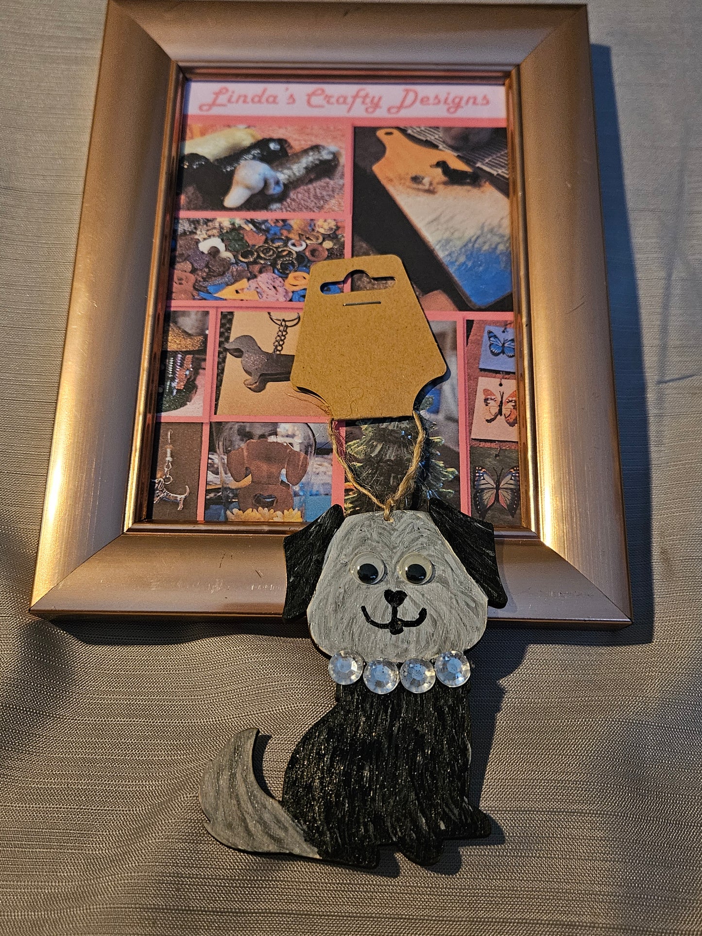 Wood Ornament - Puppy - Black and White #784. 785