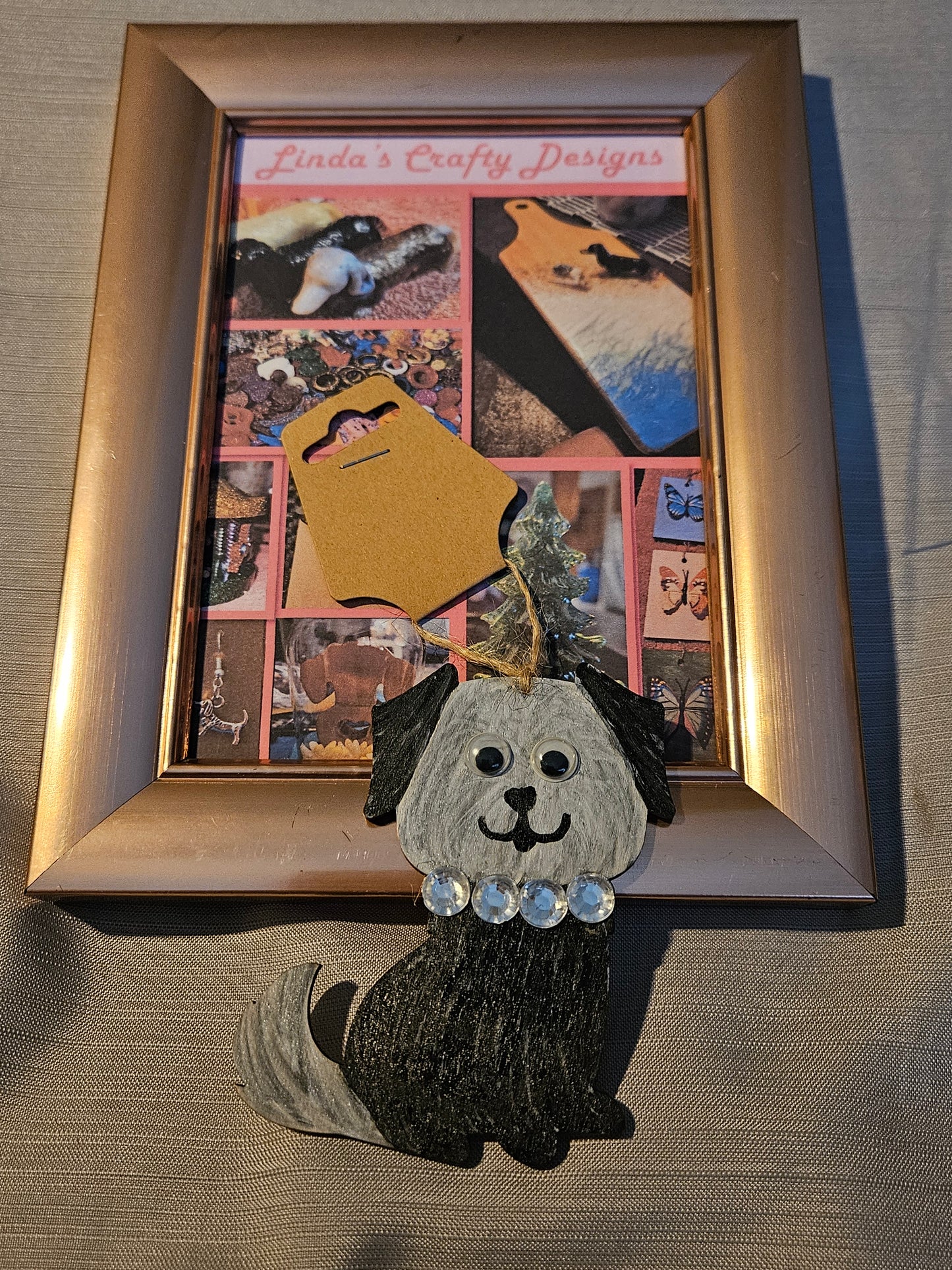 Wood Ornament - Puppy - Black and White #784. 785