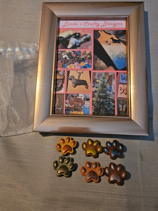 Resin Magnets - Dog Paws #827