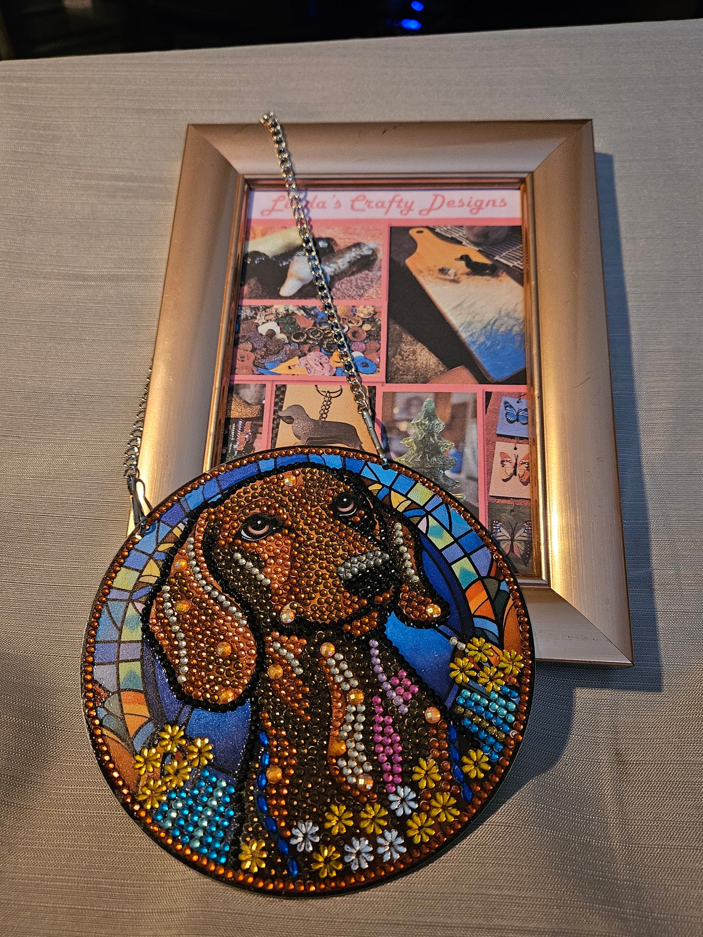 Diamond Art Suncatcher - Dachshund #658. 659. 660