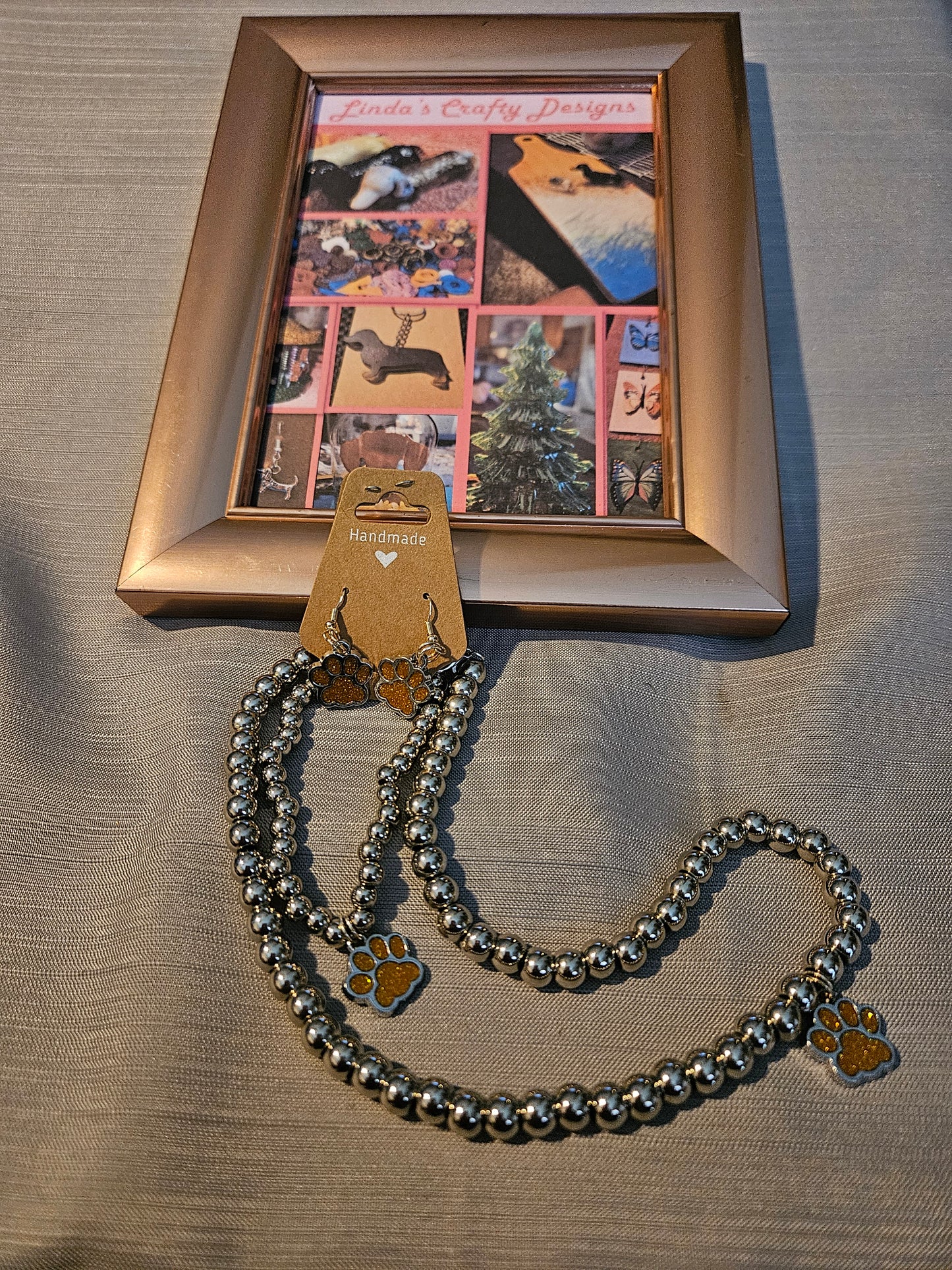 Metal Jewelry Sets - 3 Pieces - Necklace, Bracelet and Earrings - Yellow #648