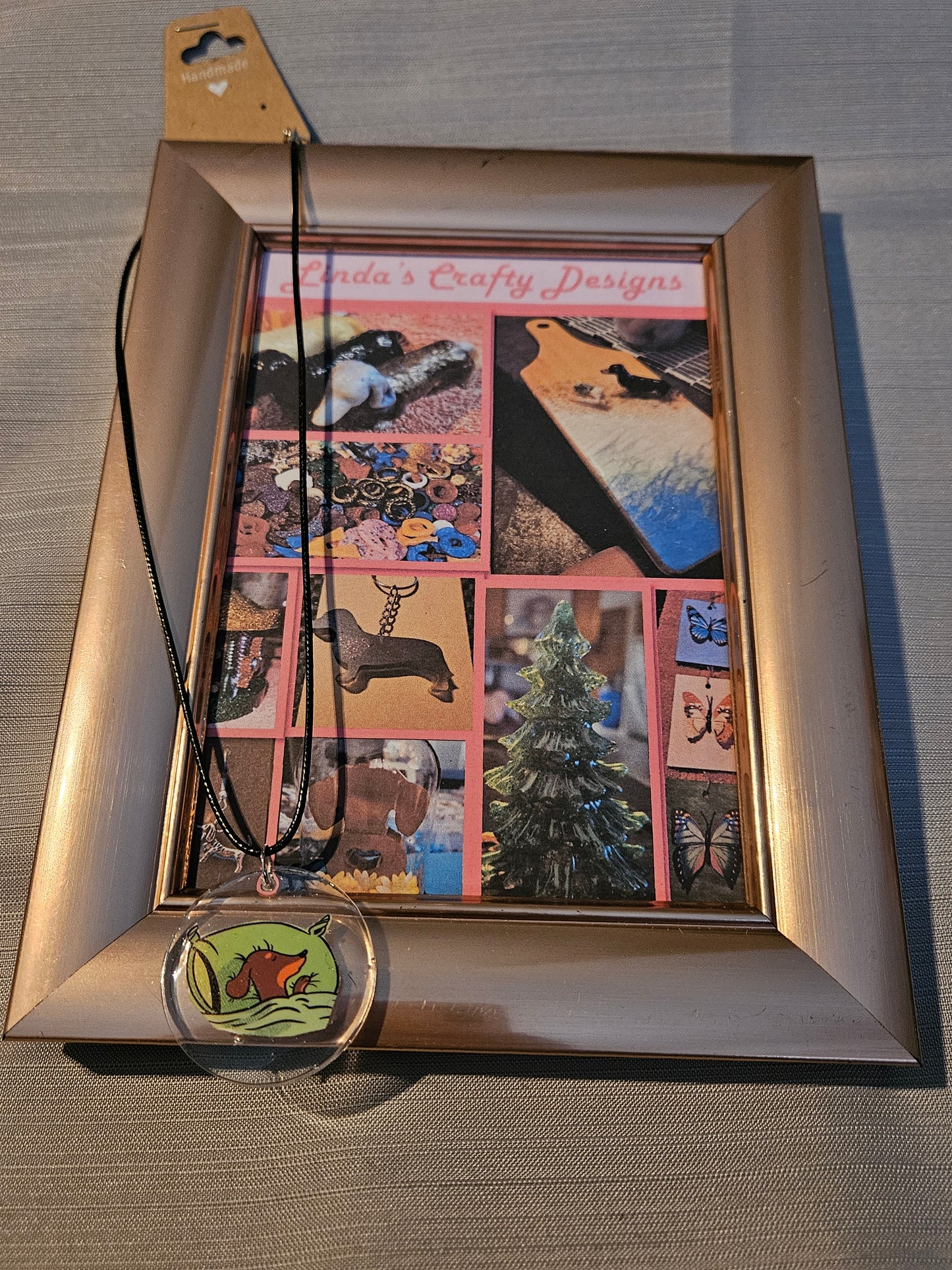 Resin/Leather Rope Necklace - Nap Time #674