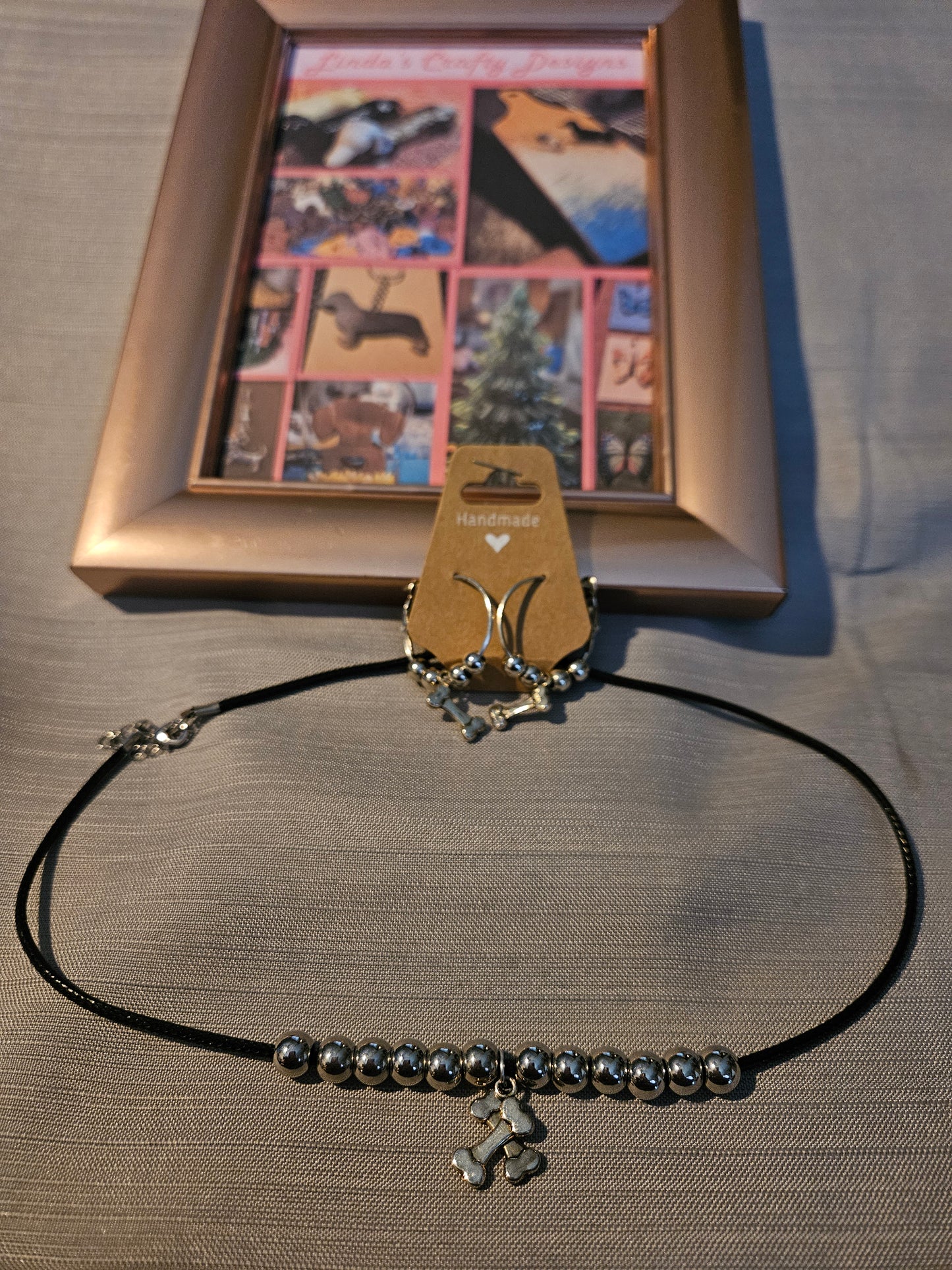 Metal Jewelry Sets - 2 Pieces - Necklace, and Hoop Earrings 2 #666, 667