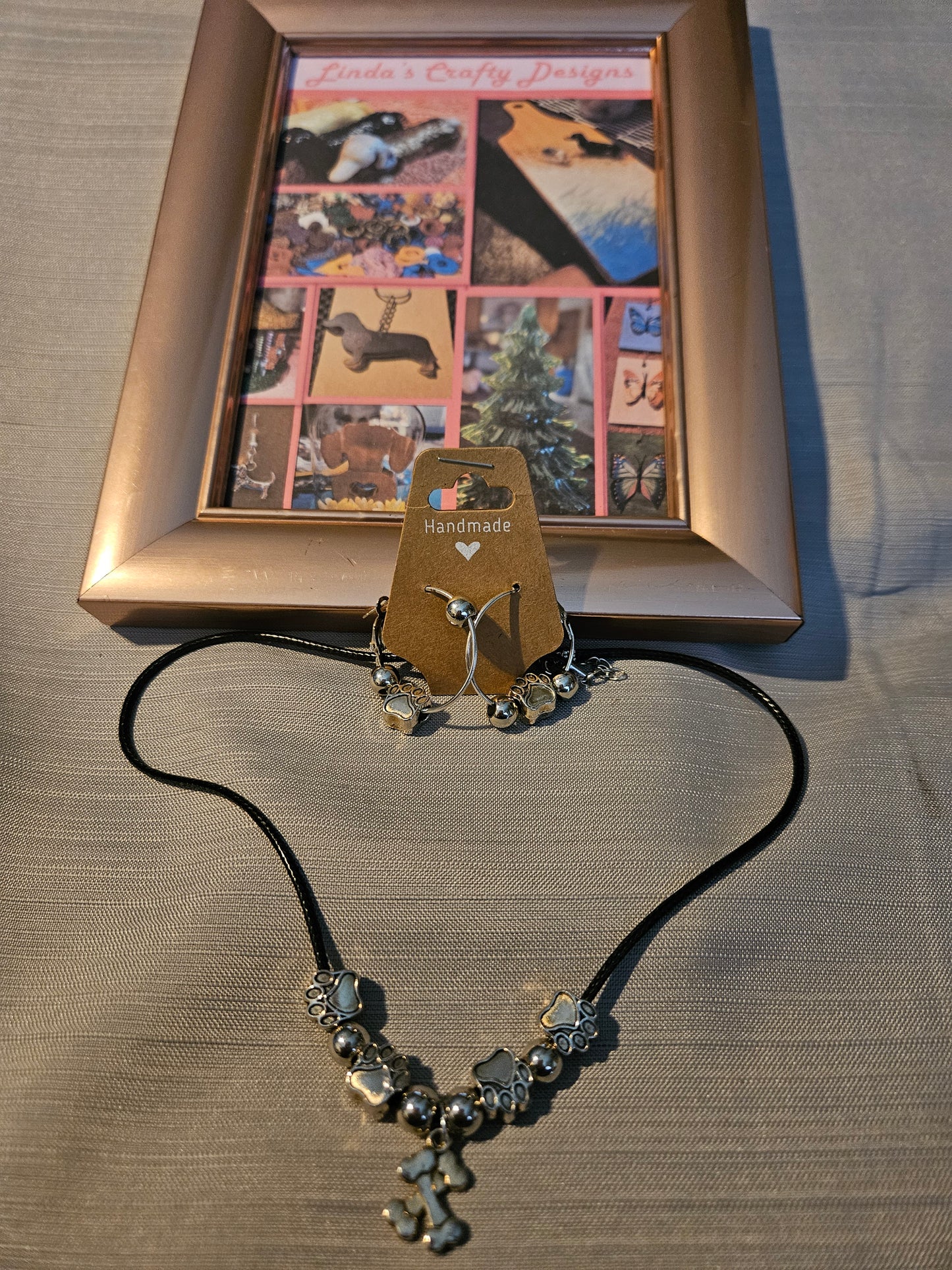 Metal Jewelry Sets - 2 Pieces - Necklace, and Hoop Earrings 3 #664, 665