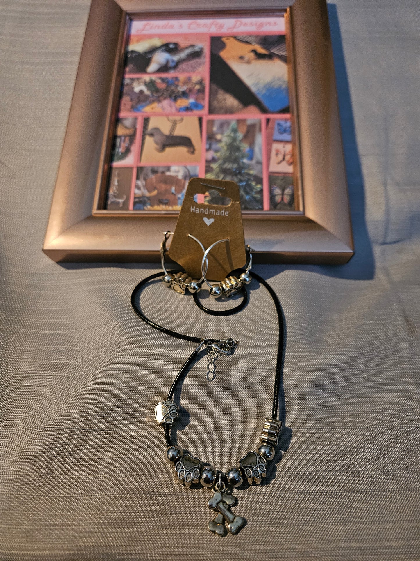 Metal Jewelry Sets - 2 Pieces - Necklace, and Hoop Earrings 3 #664, 665