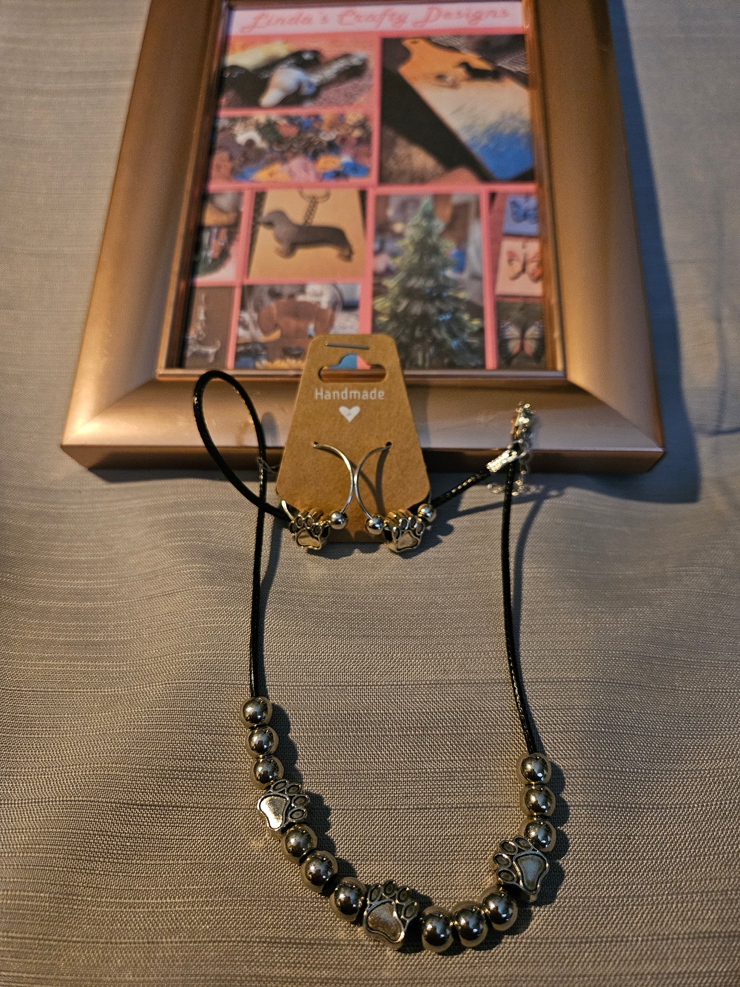Metal Jewelry Sets - 2 Pieces - Necklace, and Hoop Earrings 4 #663