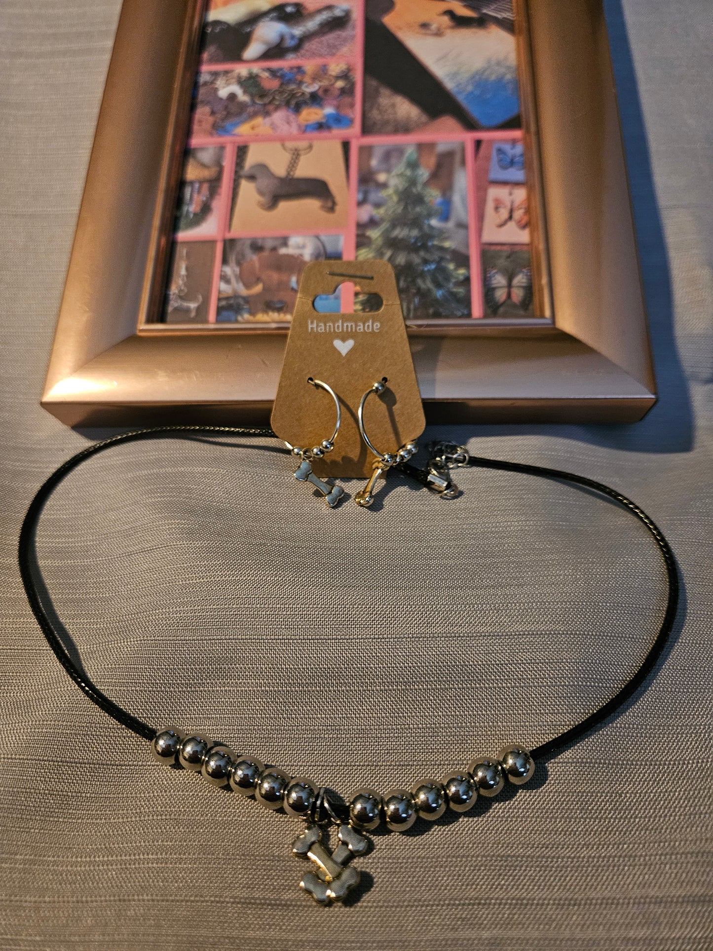 Metal Jewelry Sets - 2 Pieces - Necklace, and Hoop Earrings 2 #666, 667
