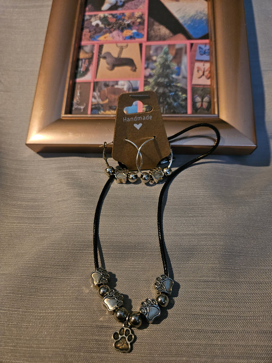 Metal Jewelry Sets - 2 Pieces - Necklace, and Hoop Earrings 5 #662