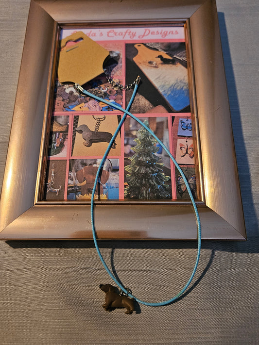 Leather Rope/Metal Necklace - Dox Time! 18-20 inch #694