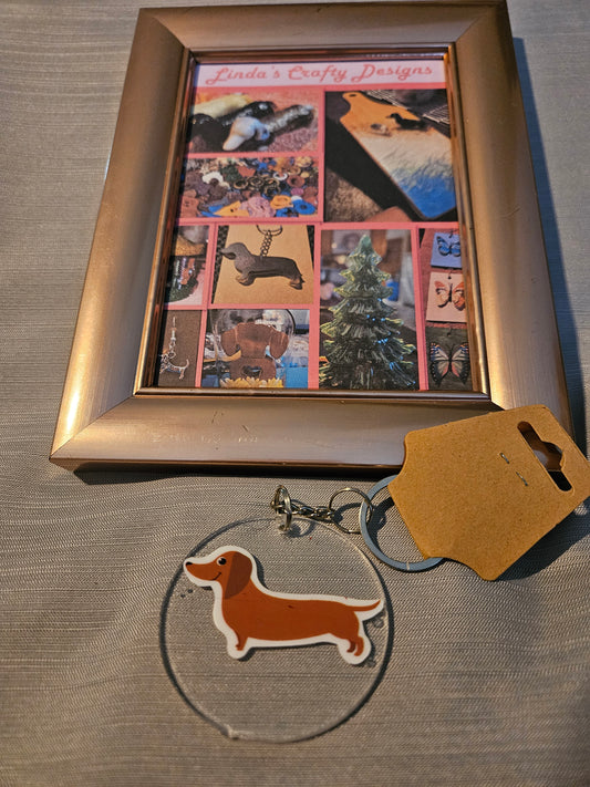 Resin Keychain - Long Dog 2 (Reduced) #763