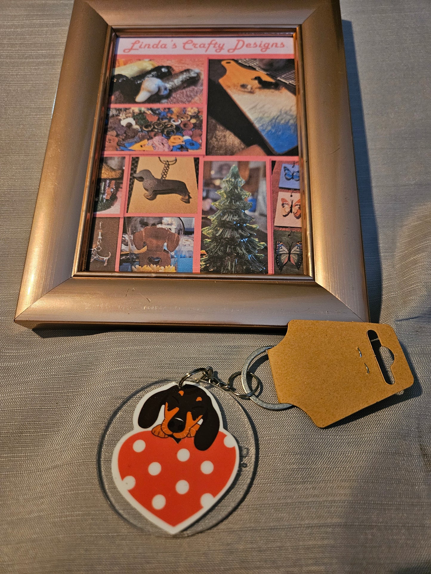 Resin Keychain - Love Dog (Reduced) #760