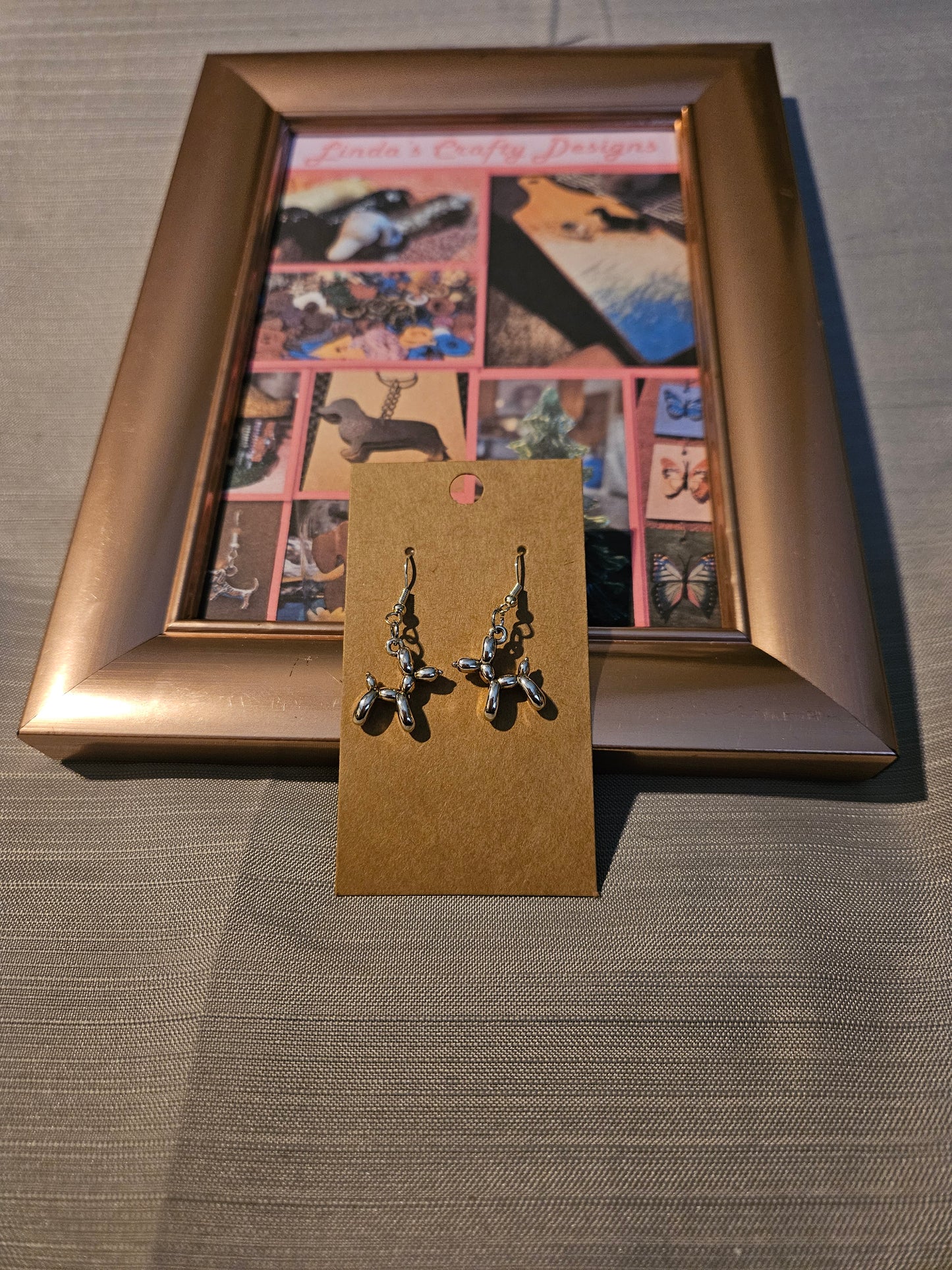 Metal Earrings (Hook) - Balloon Dogs - Silver #1146. 1147. (1148 sold). 1149