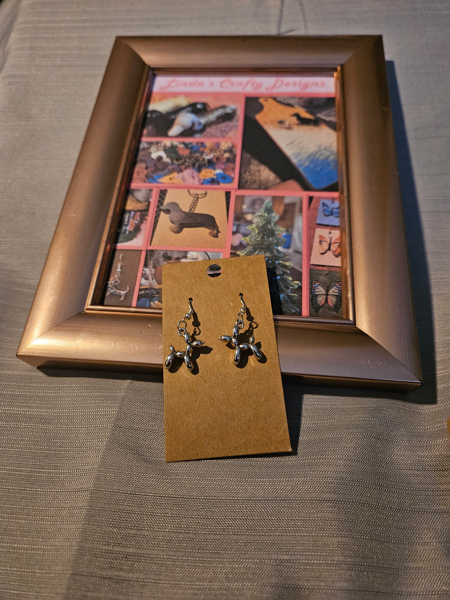 Metal Earrings (Hook) - Balloon Dogs - Silver #1146. 1147. (1148 sold). 1149