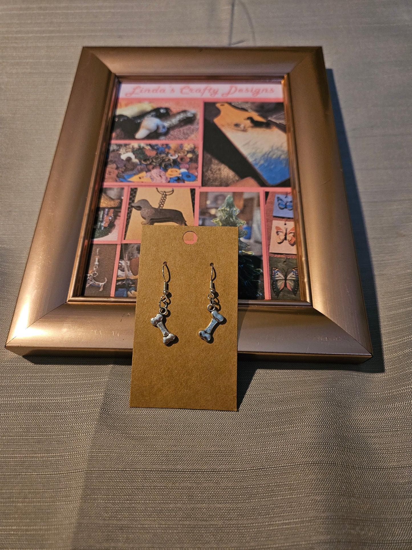 Metal Earrings (Hook) - Doggy Bones #1131