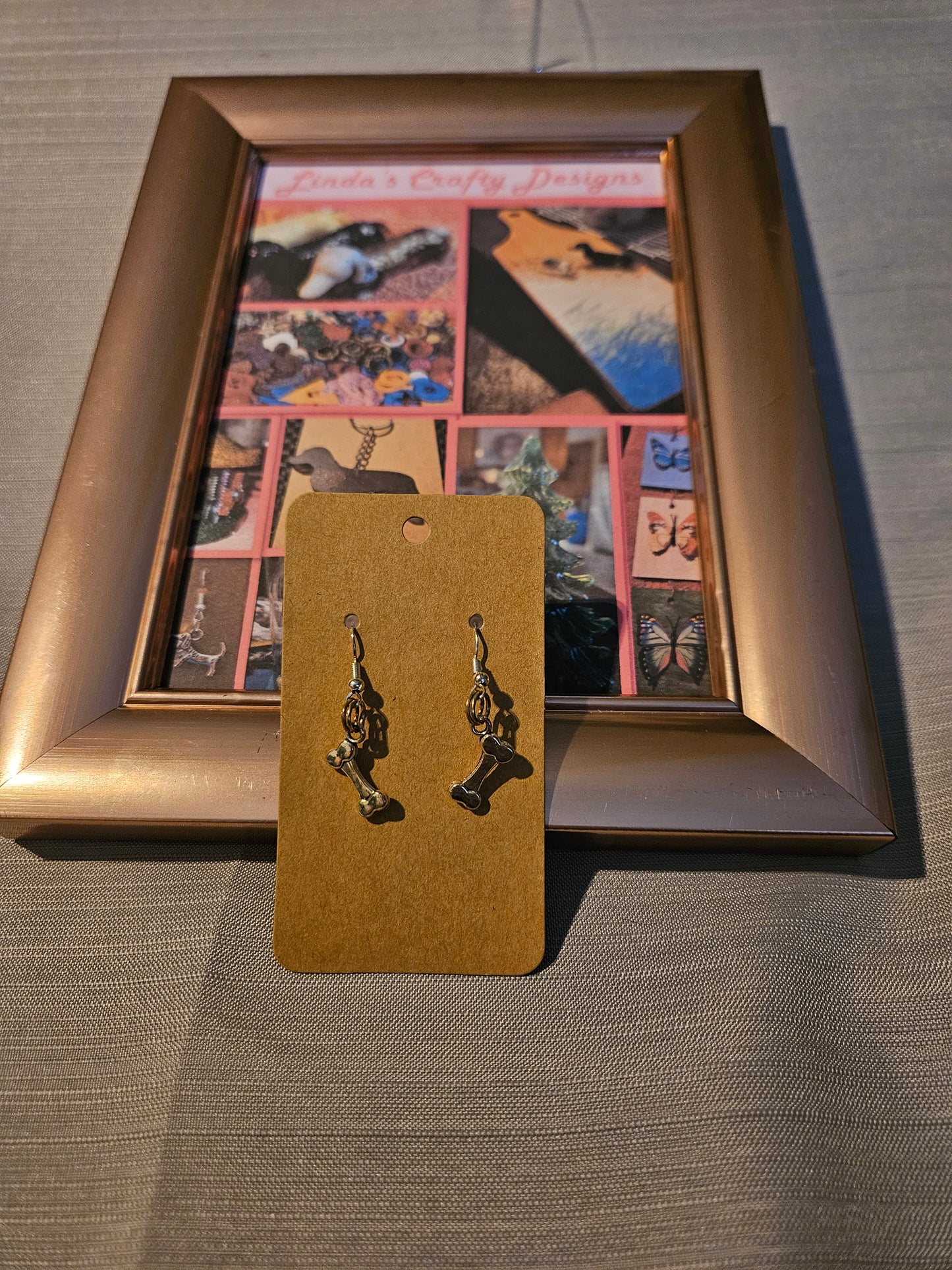 Metal Earrings (Hook) - Doggy Bones #1131