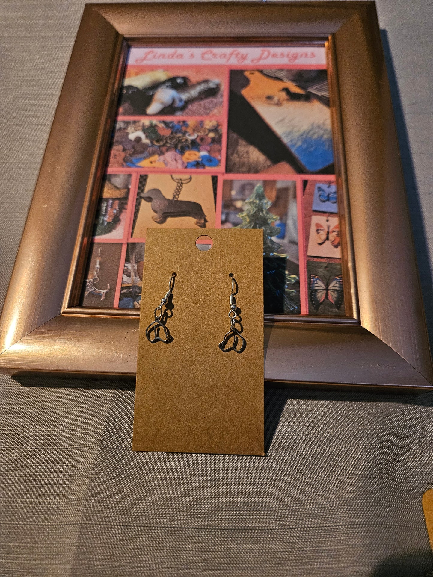 Metal Earrings (Hook) - Doxie Heads #1123. 1124. 1125. 1126