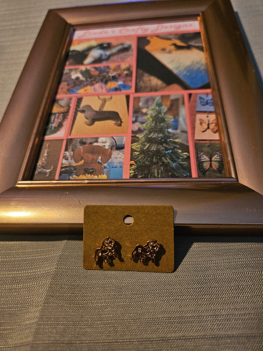 Metal Earrings (Posts) - Doggin It #1089