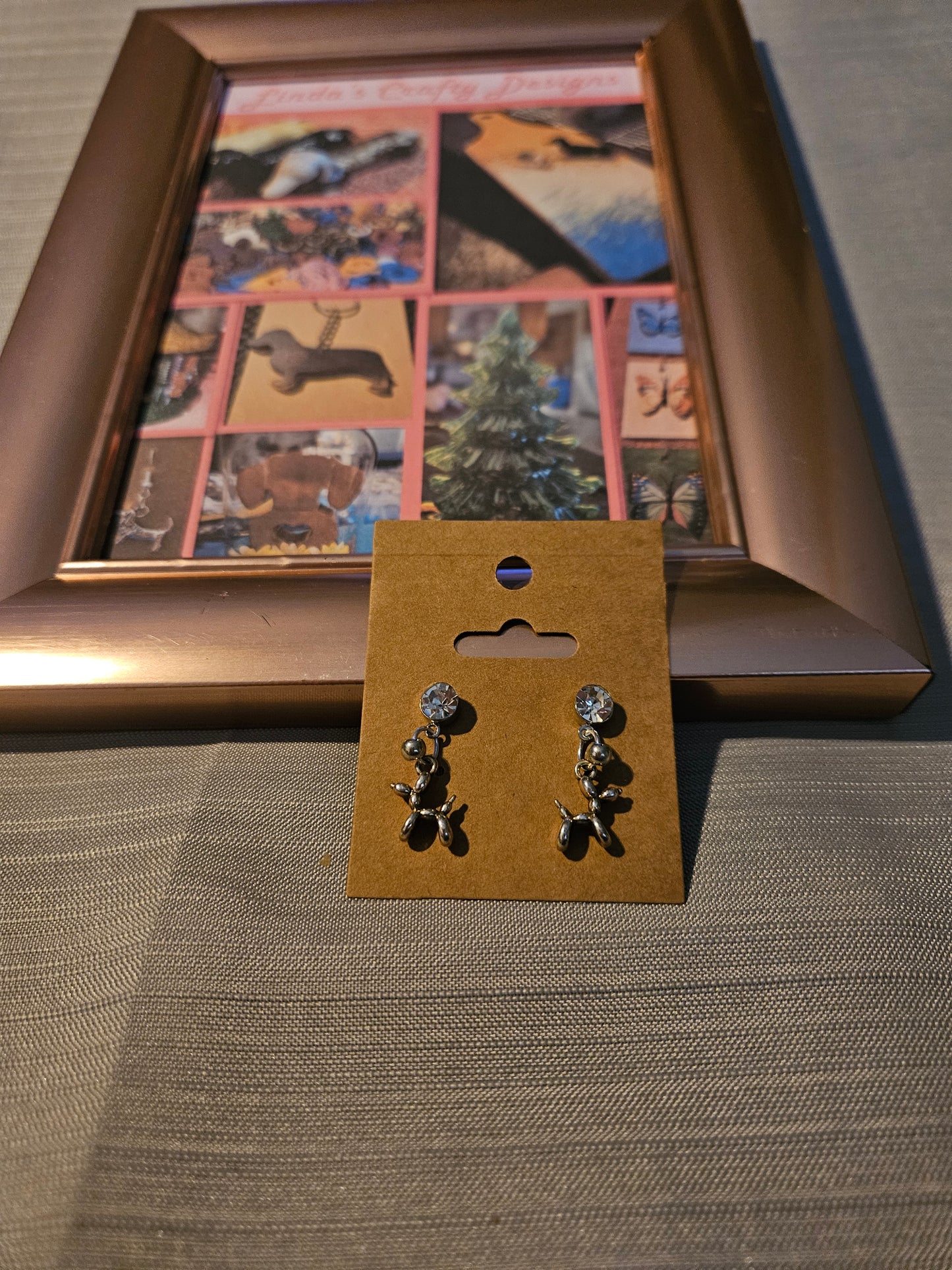 Metal Earrings (Studs) - Balloon Dogs #1080