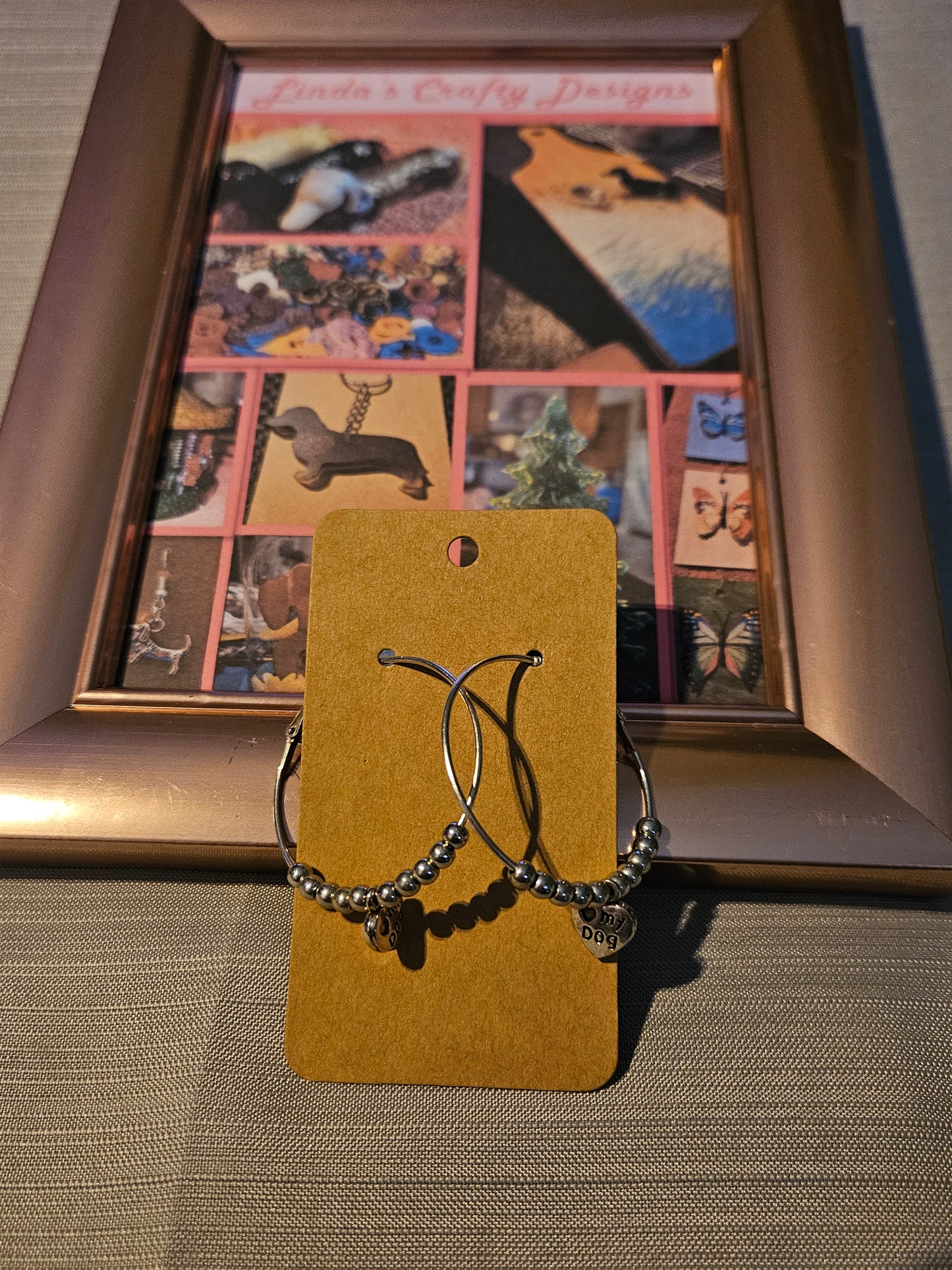 Metal Earrings (Hoops) -  Love My Dog #1095