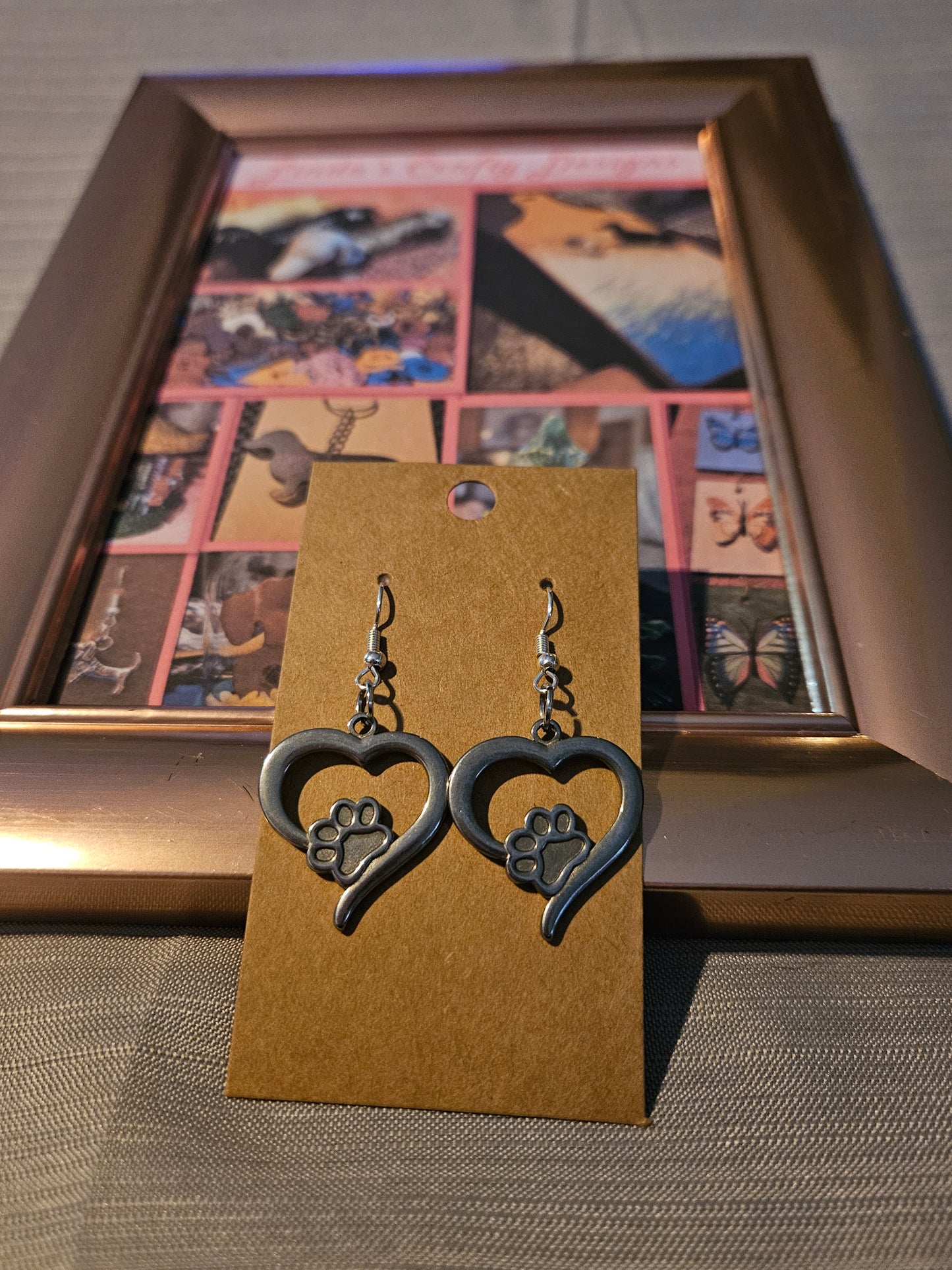 Metal Earrings (Hook) -  Paws Wrapped in Love #1174. 1175