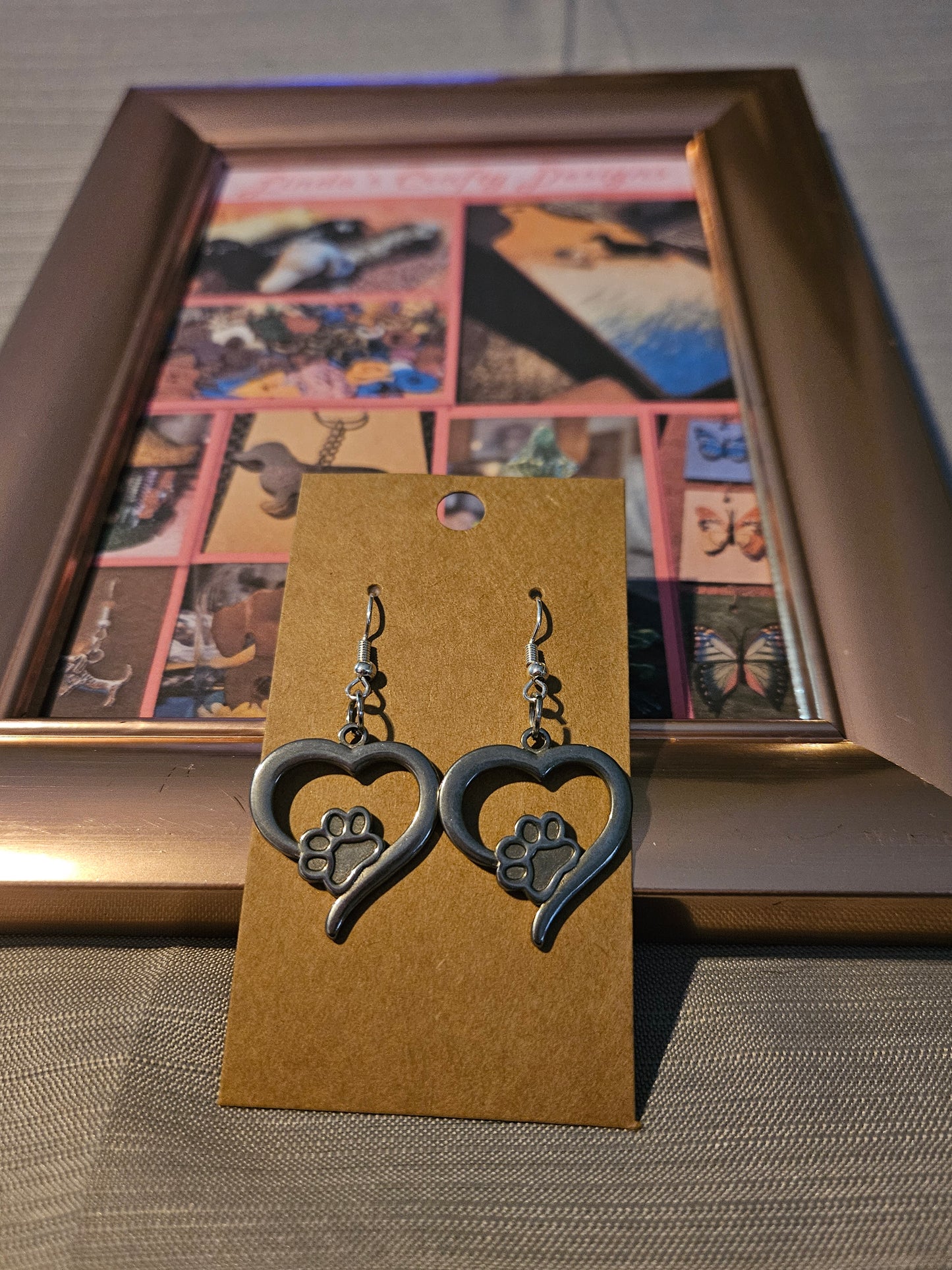 Metal Earrings (Hook) -  Paws Wrapped in Love #1174. 1175