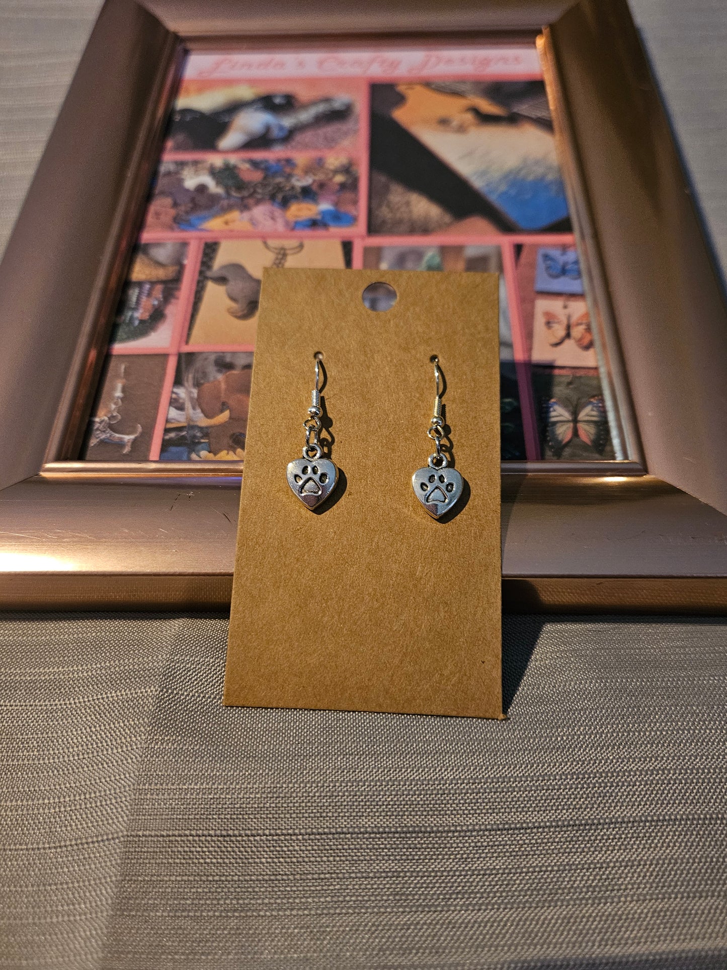 Metal Earrings (Hook) - Paws on Hearts #1112, 1113