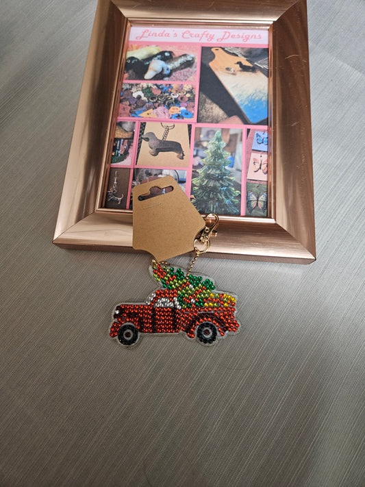 Diamond Art Ornament - Truck and Tree #476