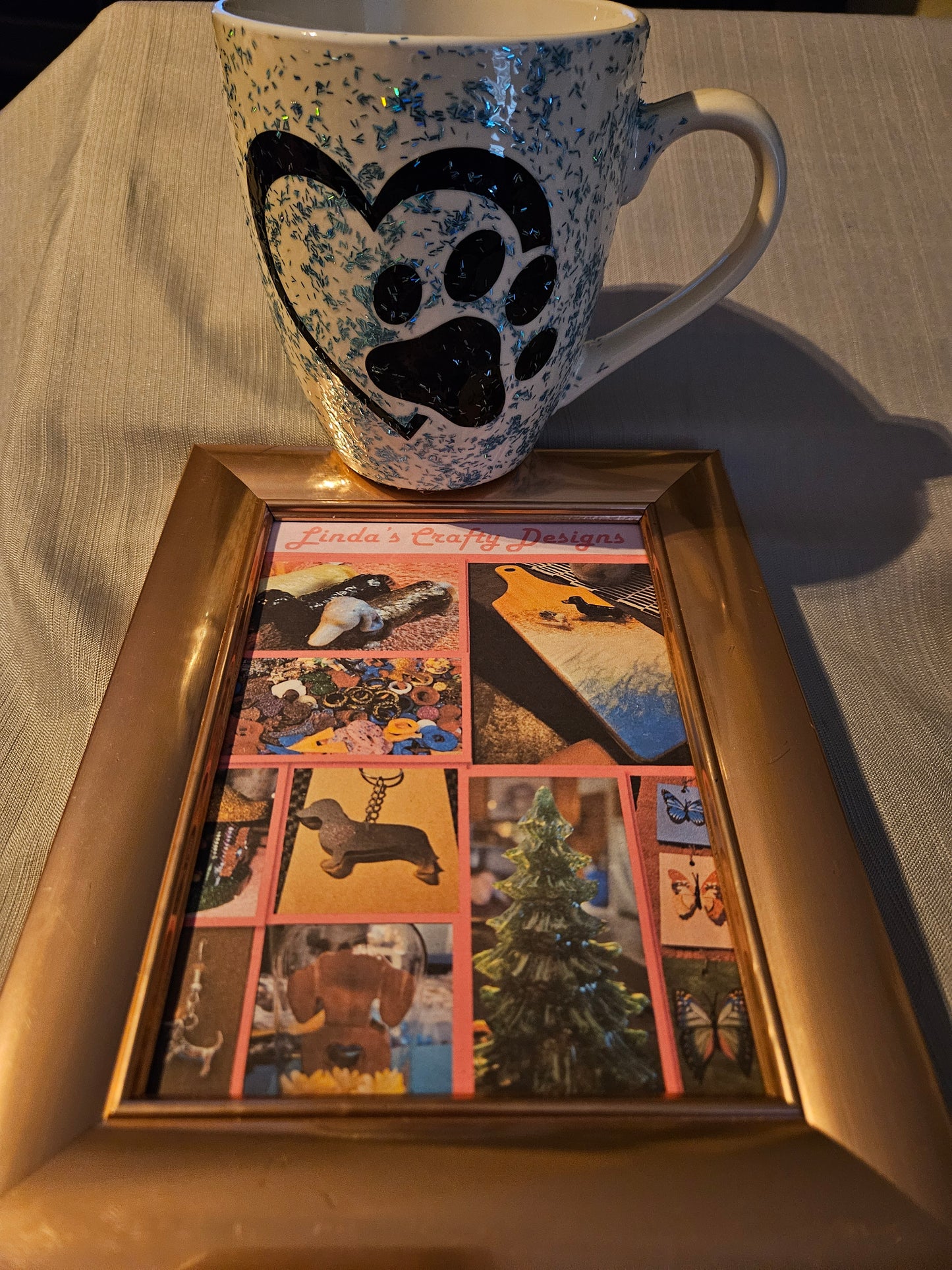 Ceramic/Resin Mug- Pawprint Love #909