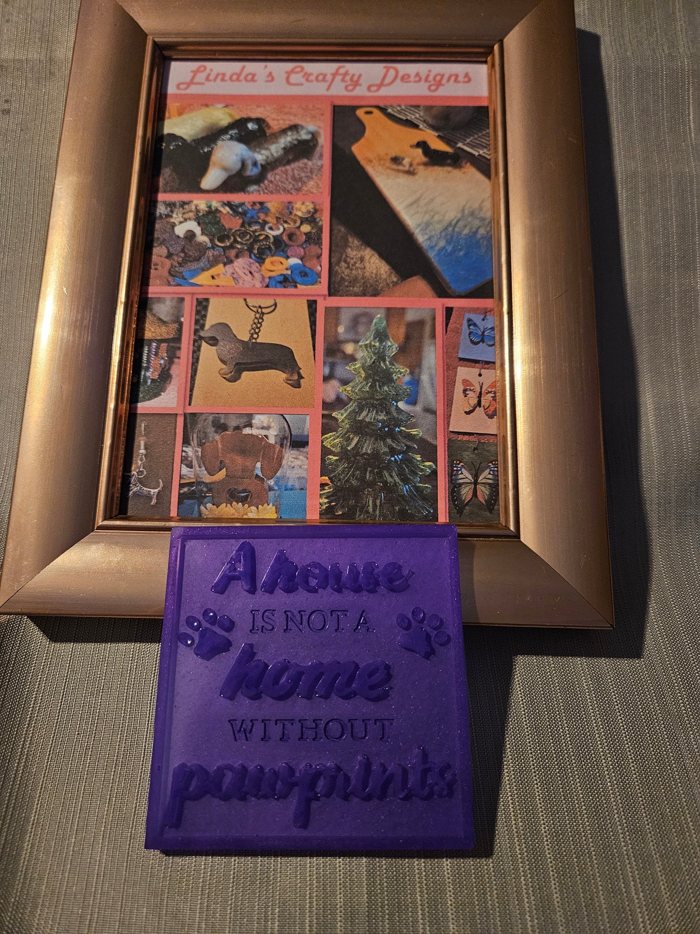 Resin Sign - A House is Not a Home Without Pawprints #965