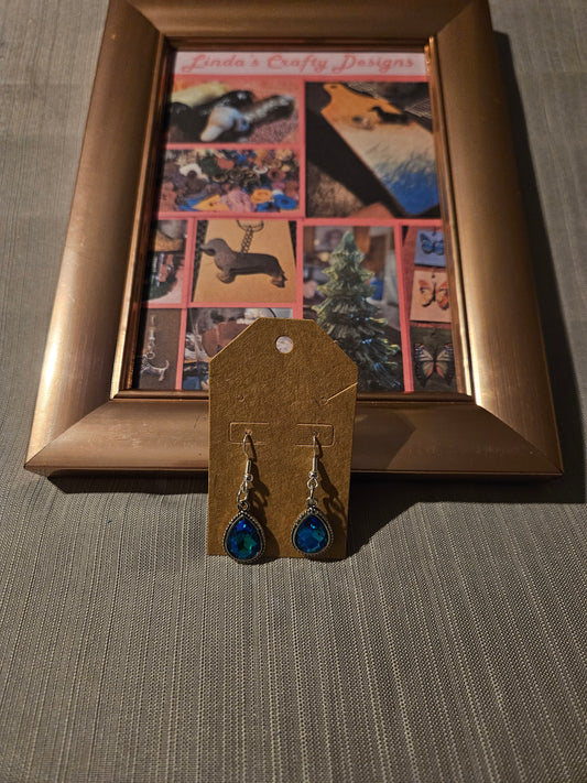Metal Earrings (Hooks) Gemstones #331