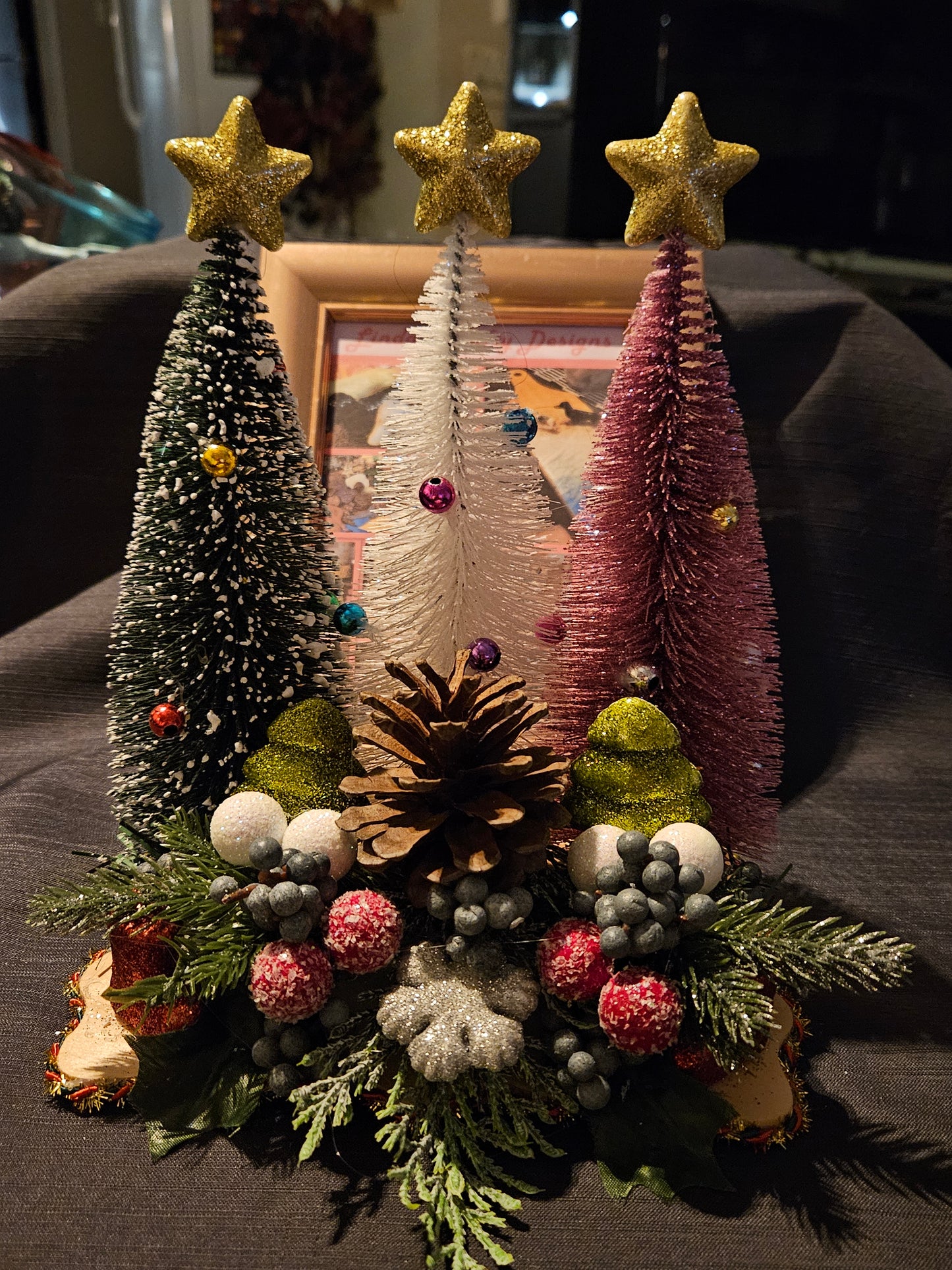 Holiday Tree of 3 Centerpiece #1213