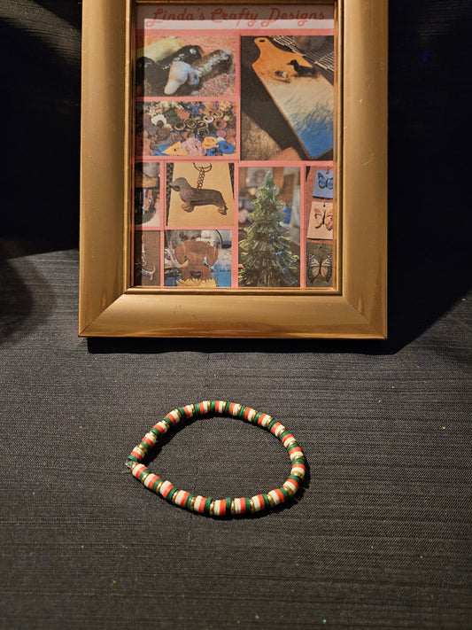 Holiday Rubber Beads Bracelet #1237