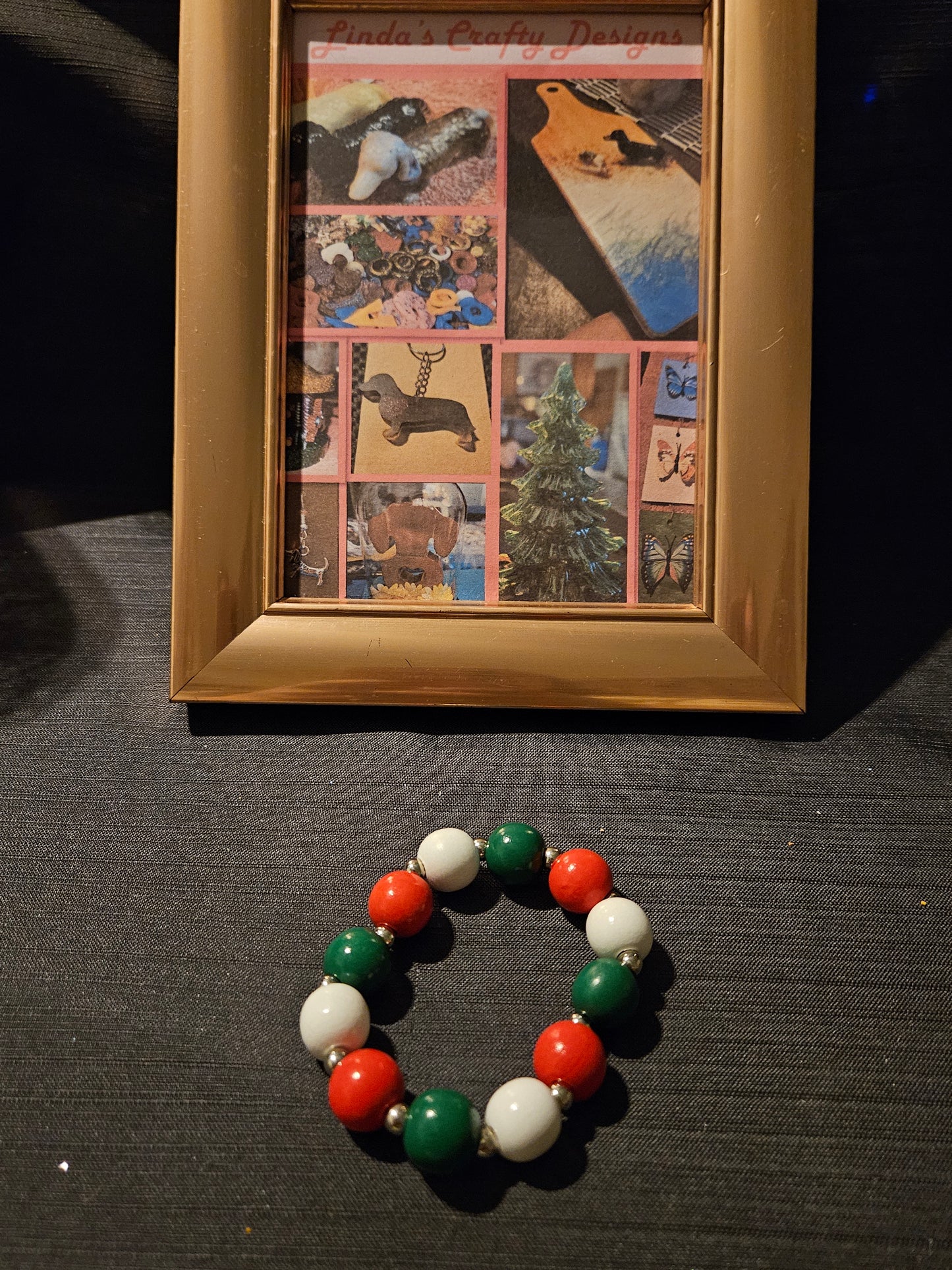Holiday Wooden Beads Bracelet #1231