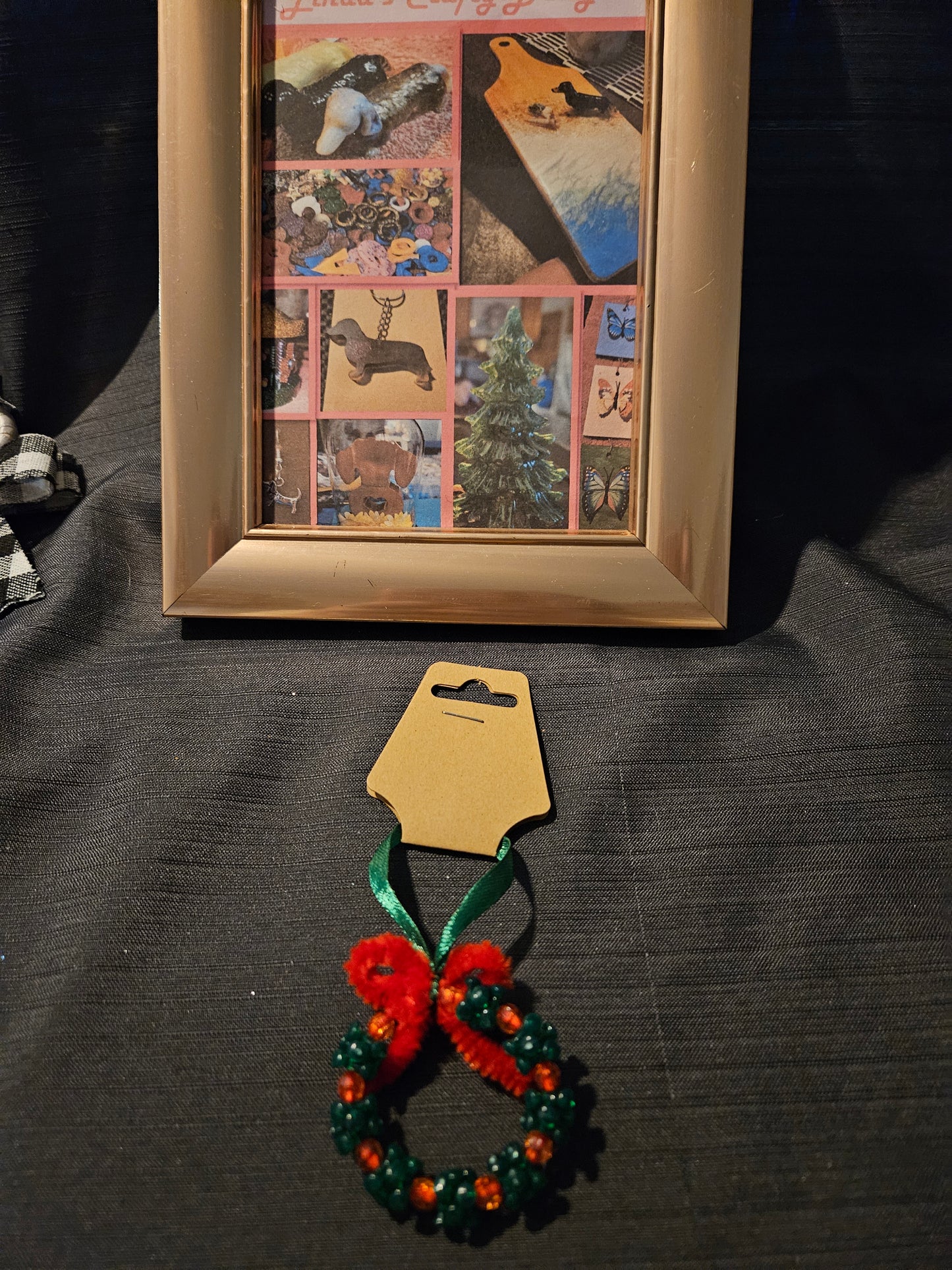 Holiday Ornament - Beaded Wreath #1259. 1260. 1261. 1262. 1263. 1264. 1265. 1266. 1267. 1268. 1269. 1270