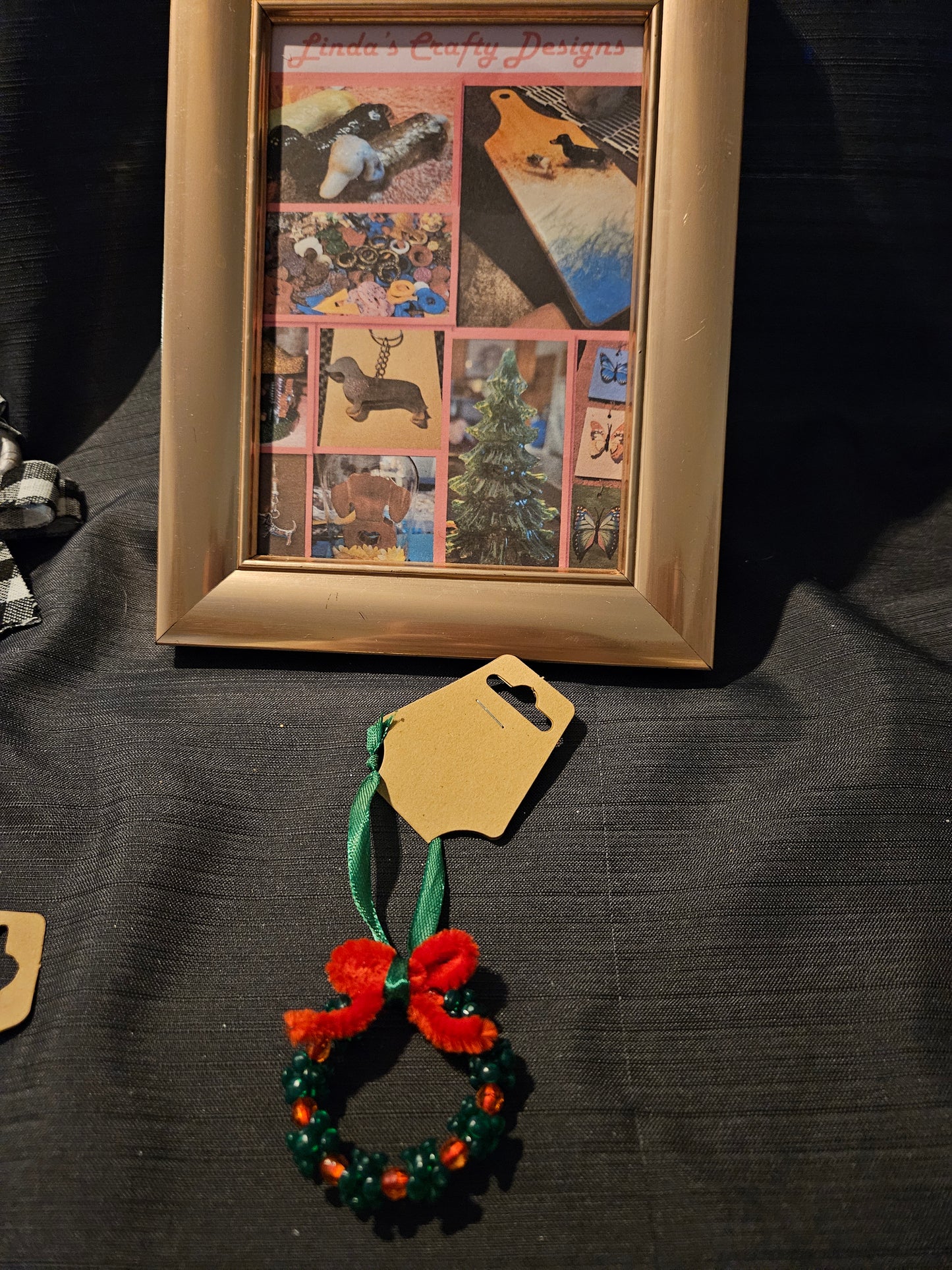 Holiday Ornament - Beaded Wreath #1259. 1260. 1261. 1262. 1263. 1264. 1265. 1266. 1267. 1268. 1269. 1270