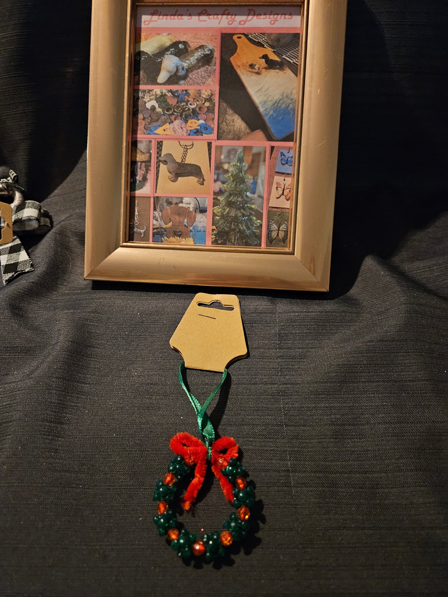 Holiday Ornament - Beaded Wreath #1259. 1260. 1261. 1262. 1263. 1264. 1265. 1266. 1267. 1268. 1269. 1270